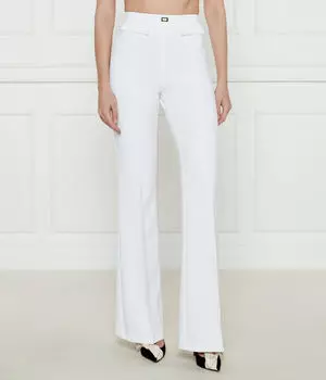 Брюки Flare fit Elisabetta Franchi, белый