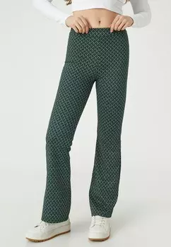 Брюки FLARE LEG TROUSERS GEOMETRIC PATTERNED REGULAR WAIST . Koton, розовый