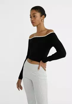 Брюки FLARED Stradivarius, серый