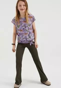 Брюки Flared WE Fashion, зеленый