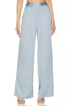 Брюки fleur du mal Rhinestone Hotfix PJ, цвет Steel Blue