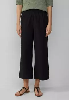 Брюки FLIESSENDE CULOTTE IM RELAXED FIT MIT FRENCH s.Oliver, черный