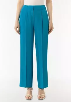 Брюки FLIESSENDE -MIT BGELFALTEN comma, бирюзовый