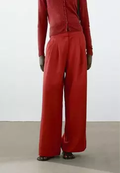 Брюки FLOWING WITH DARTS Massimo Dutti, красный