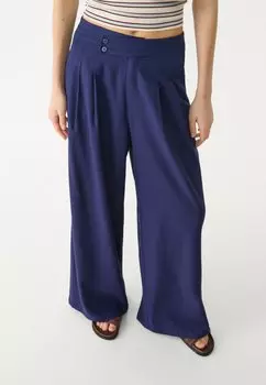 Брюки FLOWING WITH DARTS Stradivarius, темно-синий