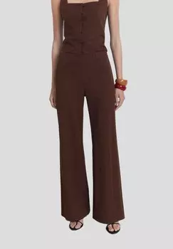 Брюки FLOWY Mango, коричневый