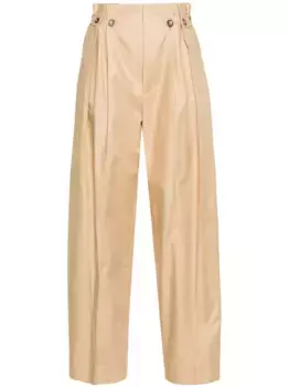 Брюки Fluid с завышенной талией VICTORIA BECKHAM, нейтральный