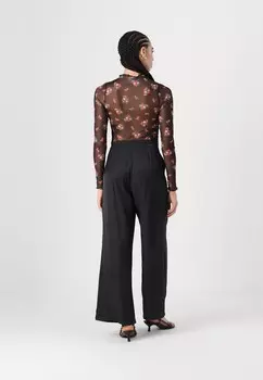 Брюки FLUID TROUSERS Gina Tricot, черный деним
