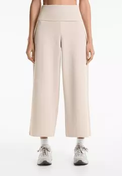 Брюки FOLDOVER WAIST RIB WIDE-LEG OYSHO, песочный