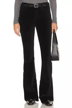 Брюки FRAME Le High Flare Velveteen, черный