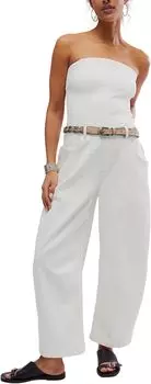 Брюки Free People Je Suis Pret Barrel Jumps, цвет Stone White