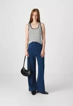 Брюки Front Seam Wide Leg GAP, средний цвет индиго