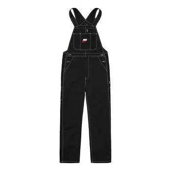 Брюки fw18 nike cotton twill overalls black Supreme, черный