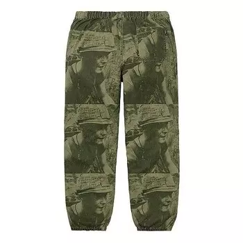 Брюки fw19 week 1 is love skate pant printing long pants green Supreme, зеленый