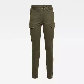 Брюки G-Star Blossite G-Shape Army High Waist Skinny, зеленый