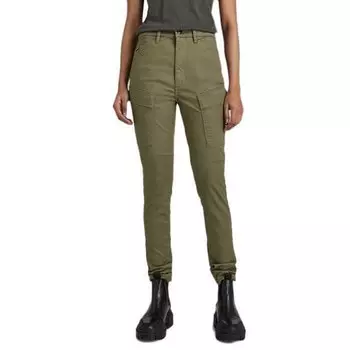 Брюки G-Star Kafey Ultra High Skinny Cargo, зеленый