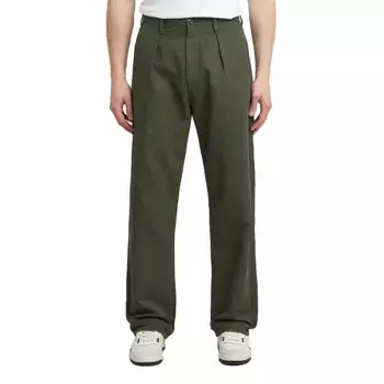Брюки G-Star Pleated Relaxed chino, зеленый