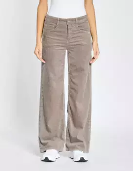 Брюки GANG с 5 карманами "94AMELIE WIDE", повседневного широкого кроя, коричневый