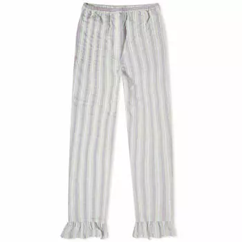 Брюки Ganni Elasticated Mid Waist, сиреневый