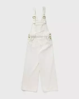 Брюки Ganni Heavy Denim Overalls, цвет egret