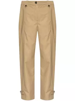 Брюки GANNI из полосатого жаккарда, нейтральный