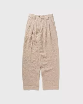 Брюки Ganni Textured Suiting Mid Waist Pants, цвет oyster gray