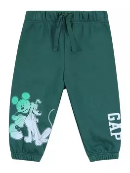 Брюки GAP Tapered Pants, зеленый/неоново-зеленый