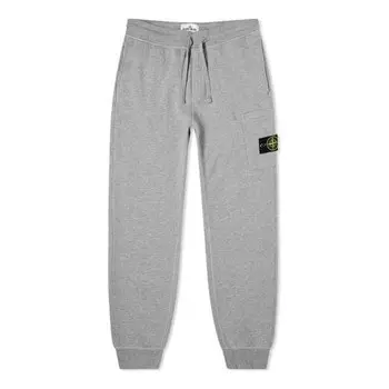 Брюки garment dyed pocket pants 'grey marl' Stone Island, серый