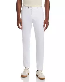 Брюки Garment-Dyed Silkochino Slim Fit PT Torino, белый