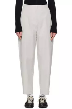 Брюки гарон в рубчик Amomento, серый