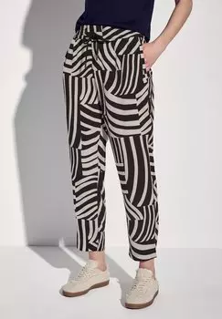 Брюки GEMUSTERTE Street One, черный