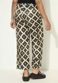 Брюки GERADES BEIN MIT ALLOVERDRUCK ELASTIKBUND Angel of Style, черный