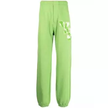 Брюки gfx ft logo-patch cotton track pants Y-3, зеленый
