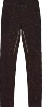 Брюки Givenchy Slim Fit Denim Trousers With Zips 'Dark Brown', коричневый