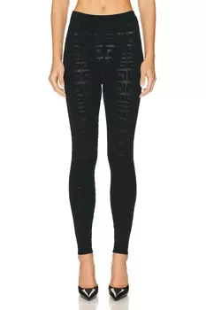 Брюки Givenchy Stretch Lace Monogram Legging, черный