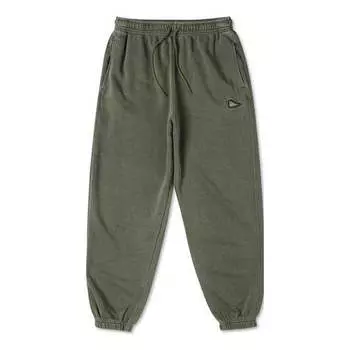 Брюки go-to chuck taylor sneaker patch loose fit sweatpant 'green' Converse, зеленый
