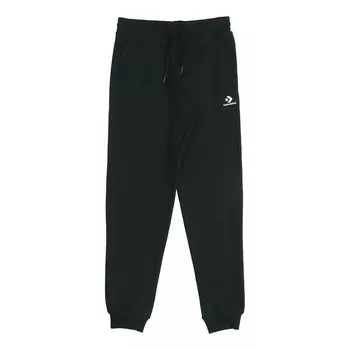Брюки go to star chevron standard-fit fleece sweatpants 'black' Converse, черный