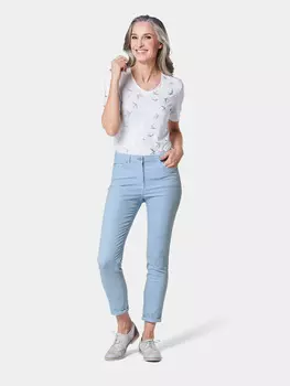 Брюки GOLDNER 7/8 Jeanshose Bella, цвет himmelblau