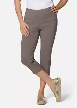 Брюки GOLDNER 7/8 Super Stretch Louisa, серо-коричневый