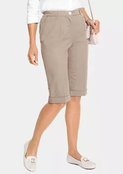 Брюки GOLDNER Bermuda Baumwollhose Carla, бежевый