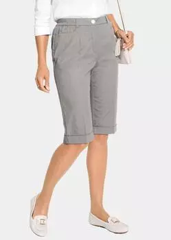 Брюки GOLDNER Bermuda Baumwollhose Carla, цвет silbergrau