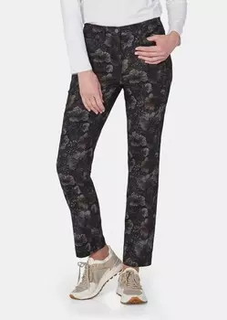 Брюки GOLDNER Druckhose CARLA, цвет graphit/gemustert