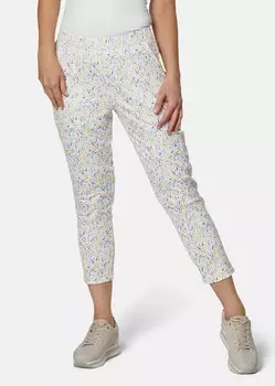 Брюки GOLDNER Druckhose, цвет apricot/lila/gemustert