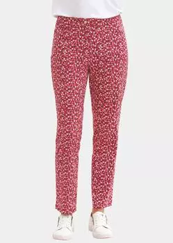Брюки GOLDNER Druckhose, цвет marine/rot/gemustert
