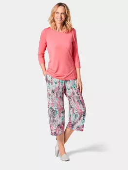 Брюки GOLDNER Druckhose Louisa, цвет bunt/gemustert