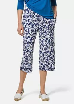 Брюки GOLDNER Druckhose Louisa, цвет marine/geblmt