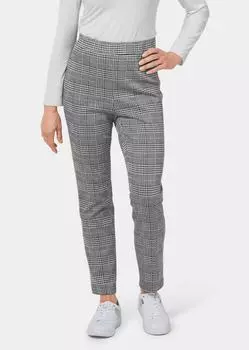 Брюки GOLDNER Glencheck Hose LOUISA, цвет mittelgrau/wei