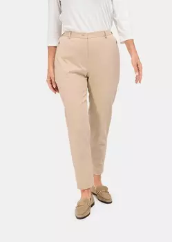 Брюки GOLDNER Hose Anna mit Rippenstruktur, цвет stein