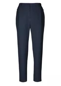Брюки GOLDNER Hose Anna mit Rippenstruktur, темно-синий