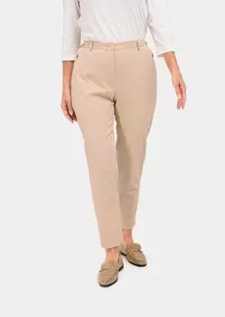 Брюки GOLDNER Hose Carla mit Rippenstruktur, цвет stein